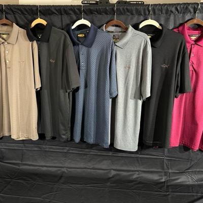 Lot of 6 Greg Norman Golf Shirts XL