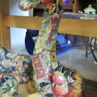 3 Piece Ceramic Giraffe Figurines
