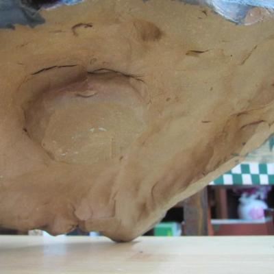 Clay Lion Statue Approx 8" Tall