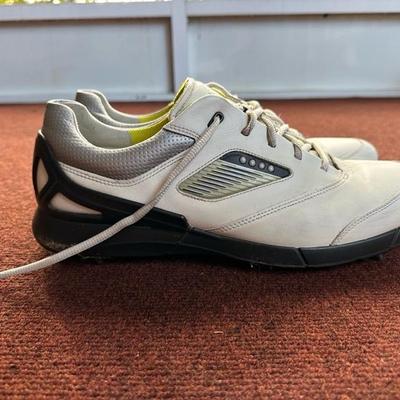 Pair of Adidas, Ecco and New Balance Shoes