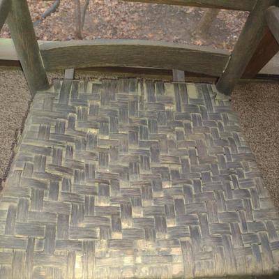 Wooden Rocking Chair with Woven Seat