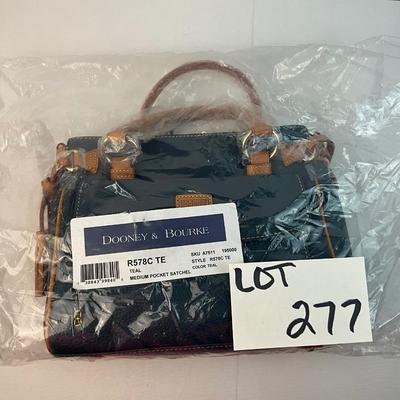 Lot F 277 NWT Dooney & Bourke Teall Pebbled Leather Handbag and Coin Purse