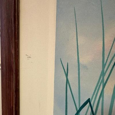 Two Beautifully Framed Heron Marsh Paintings
