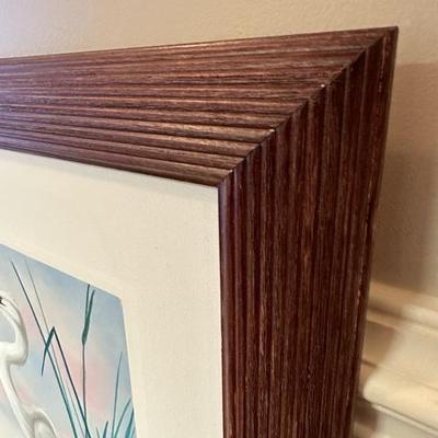 Two Beautifully Framed Heron Marsh Paintings
