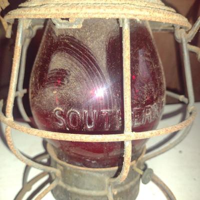 Southern Rail Yard Lantern- The Adams and Westlake Co.- Approx 10" Tall