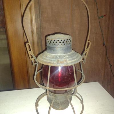 Southern Rail Yard Lantern- The Adams and Westlake Co.- Approx 10" Tall