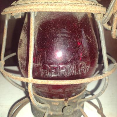 Southern Rail Yard Lantern- The Adams and Westlake Co.- Approx 10" Tall