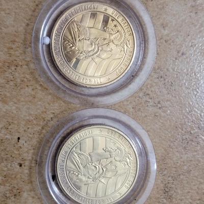 Donald trump and Ronald Reagan commerative coins