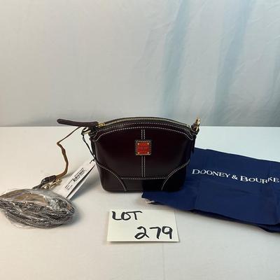 Lot F 279 NWT Dooney & Bourke Selleria Florentine Leather Mini Domed Crossbody