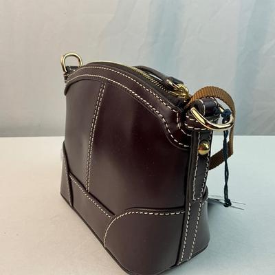 Lot F 279 NWT Dooney & Bourke Selleria Florentine Leather Mini Domed Crossbody