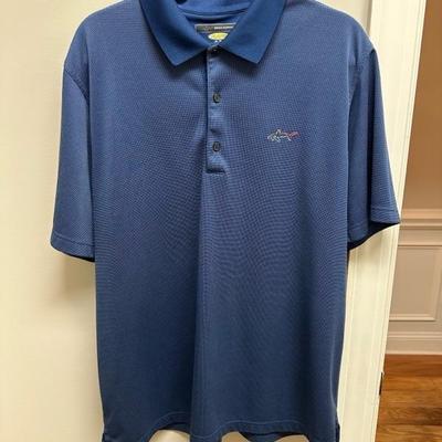 Lot of 5 Greg Norman Golf Shirts Blues