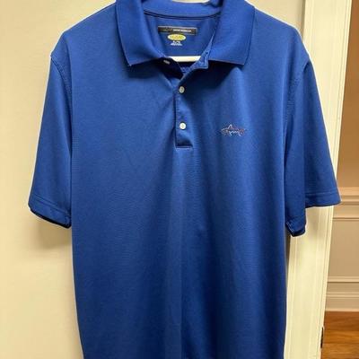Lot of 5 Greg Norman Golf Shirts Blues