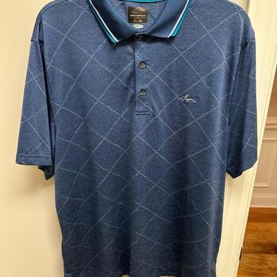 Lot of 5 Greg Norman Golf Shirts Blues