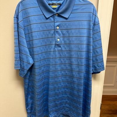 Lot of 5 Greg Norman Golf Shirts Blues
