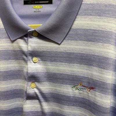 Lot of 3 Greg Norman Golf Shirts Purples