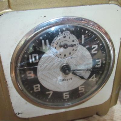 Apollo Gilbert Alarm Clocks & Made In Germany Vintage Ship Wheel Barometer