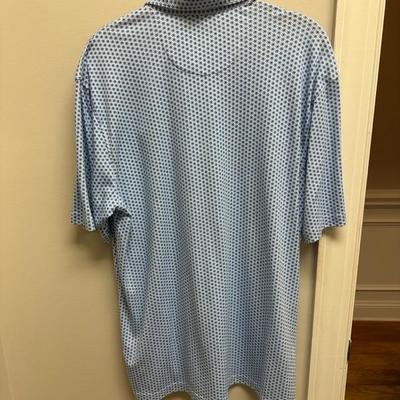 Lot of 4 Greg Norman Golf Shirts Solid Blue and Patterns