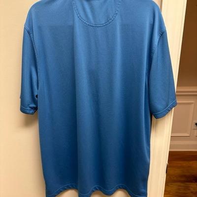 Lot of 4 Greg Norman Golf Shirts Solid Blue and Patterns
