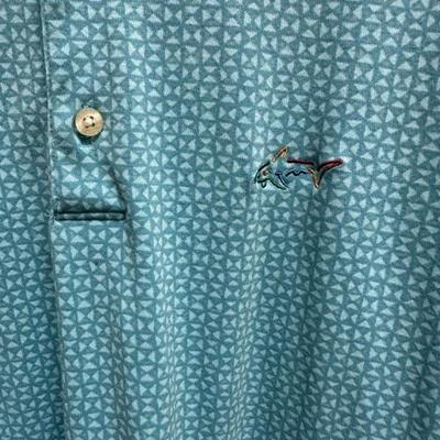 Lot of 4 Greg Norman Golf Shirts Solid Blue and Patterns