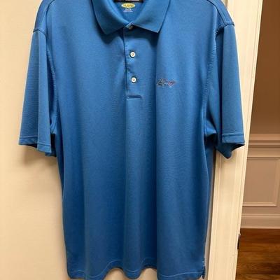 Lot of 4 Greg Norman Golf Shirts Solid Blue and Patterns