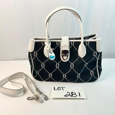 Lot F 281 Dooney & Bourke Canvas Nautical Handbag