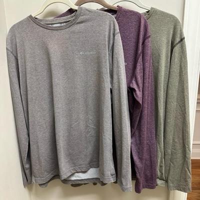 Lot of 3 Columbia Long Sleeve Shirts & 2 Callaway Pullovers