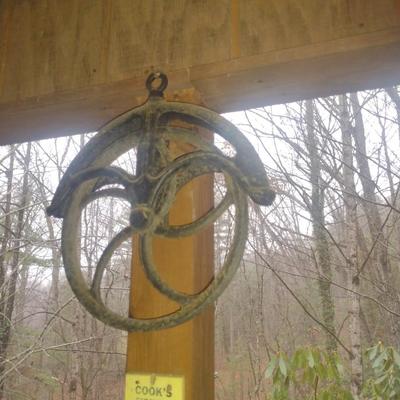 Cast Metal Barn or Well Pulley- Approx 12" in Diameter