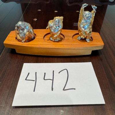 3 Buddhas on Stand