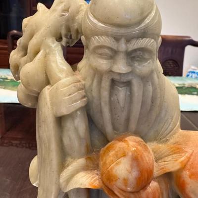 Soapstone Carving God of Longevity