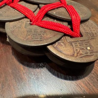 2 Chinese Feng Shui Coin Swords