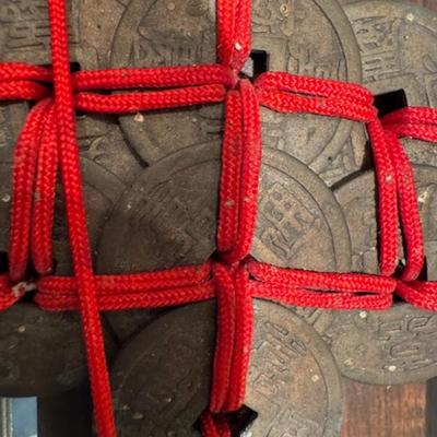 2 Chinese Feng Shui Coin Swords
