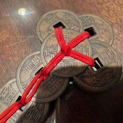 2 Chinese Feng Shui Coin Swords