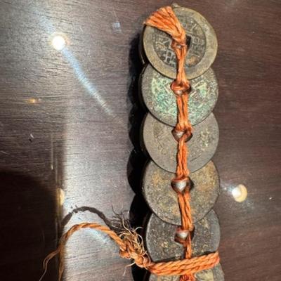 2 Chinese Feng Shui Coin Swords