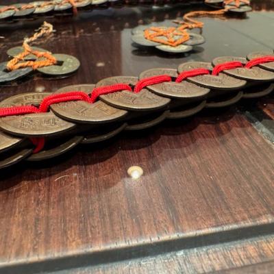 2 Chinese Feng Shui Coin Swords