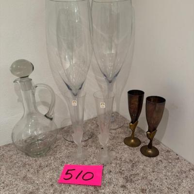3 Sets of Glasses and one Pitcher