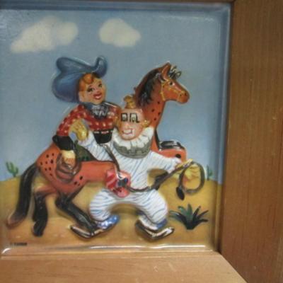 Vacuform Vinson 1950's 3D Art Marble Ashtray Indiana Glass Celery Dish
