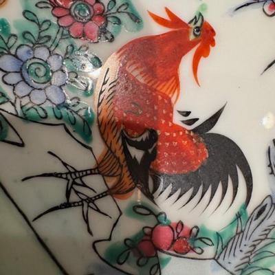 2 Mid-Century Rooster Platters