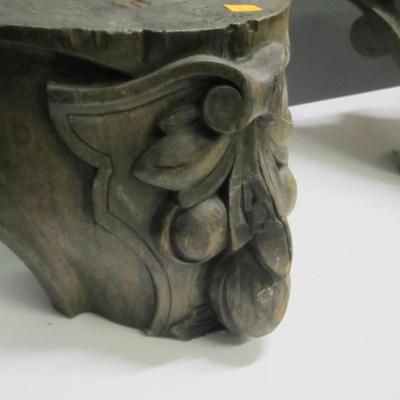 Wood Carved Items 11" & 9" Tall