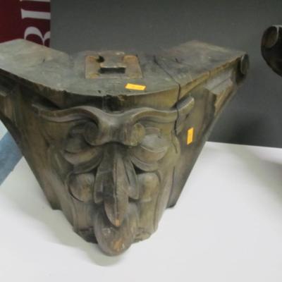 Wood Carved Items 11" & 9" Tall
