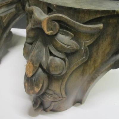 Wood Carved Items 11" & 9" Tall