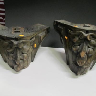 Wood Carved Items 11" & 9" Tall