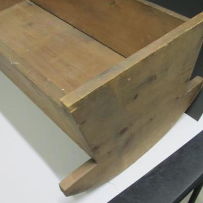 Wooden Vintage Doll Cradle Approx 25" Long