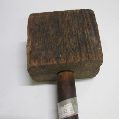 Vintage Marking Gauge & Hand Made Wooden Mallet