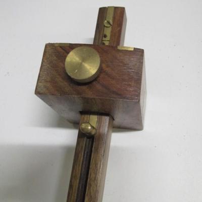 Vintage Marking Gauge & Hand Made Wooden Mallet