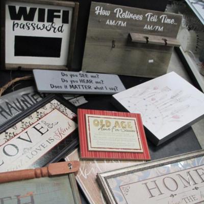 Hand Made & Manufactured Wooden "Quote" Signs