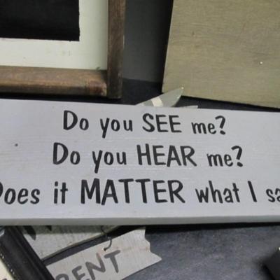 Hand Made & Manufactured Wooden "Quote" Signs