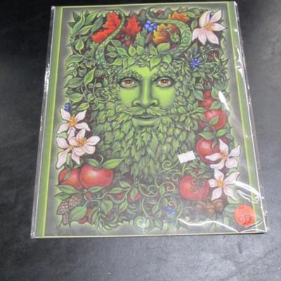 13" x 11" Green Man Poster
