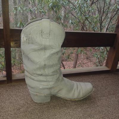Large Concrete 'Boot' Planter- Approx 21" Tall