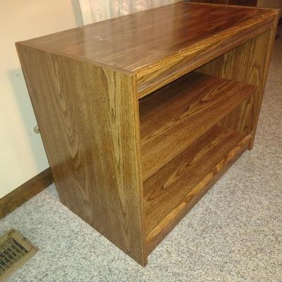 Wood Finish Media Stand- Approx 27 1/2" x 15" x 21 1/4" Tall