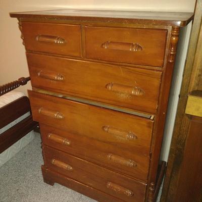 Wooden Chest of Drawers- Approx 33 1/2" x 19 1/4" x 47 1/2" Tall